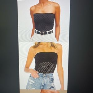 Free people textured tube top